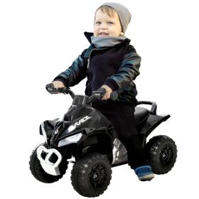 NO Power Kids Ride On Push Car, Ride Racer, Foot-to-floor Sliding Car, Walking ATV Toy with Music, Lights, for 1.5-3 Years Old, Black (Option: Black-645x340x295 mm)