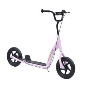 Kick Scooter for Kids 5-12 Years Old with Adjustable Height Handlebar, Non-slip Footplate, Big Wheels, Rear Brake, Pink (Option: Pink-880x160x450 mm)