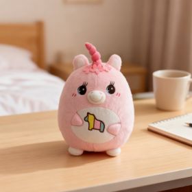 Round Pink Unicorn Plush Toy (Option: 6926398678512)