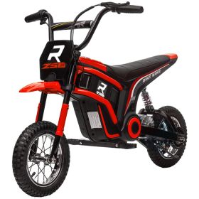 Kids Electric Dirt Bike, 24V 350W, 12-inch, Up to 15 MPH, Red (Option: Red-1090x270x500 mm)