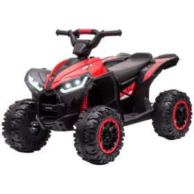 12V Kids ATV Quad Car with Forward & Backward Function, Four Wheeler for Kids with Wear-Resistant Wheels, Music, Electric Ride-on ATV for Toddler (Option: Red-840x440x370 mm)