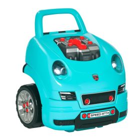 Mechanic Kids Truck Engine Toy Set, Car Service Play Set, Teal (Option: Teal-450x420x360 mm)