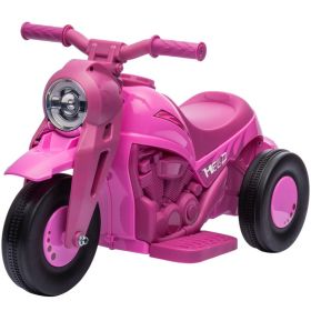 Ride On Motorcycle, 6V Ride on Bubble Car, 3 Wheeled Electric Motorcycle for Kids w/ LED Headlight, Music, Pink (Option: Pink-590x250x345 mm)