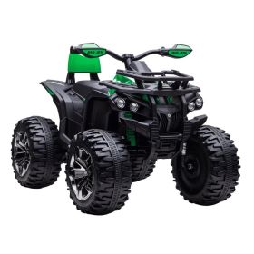 12V 4 Wheeler Kids ATV with Music, Headlights for 37-60 Months Boys and Girls, Green (Option: Green-1120x640x370 mm)
