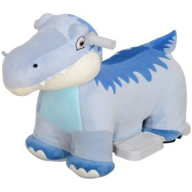 6V Kids Electric Ride on Animal Tyrannosaurus with Music Forward for Aged 18-36 Months, Blue (Option: Blue-490x390x320 mm)