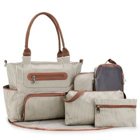 Mummy bag handbag multifunctional large capacity mother bag mother baby baby diaper bag out of handbag (Select: MFYDFF0-Khaki)
