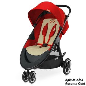 CYBEX Gold Agis Lightweight Rubber Wheels Baby Stroller (Color: Moon Dust, Model: AGIS M-AIR3 (3 wheels))