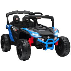 12V Kids Ride On Truck, Battery Powered Electric UTV Vehicle with Rear Suspension, Remote Control for 3-5 Years, Blue (Option: Blue-840x520x300 mm)